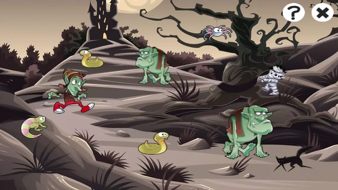 A Halloween Learning Game for Children with Cute Monsters स्क्रीनशॉट
