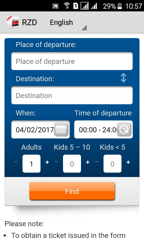 RZD Ekran Görüntüleri