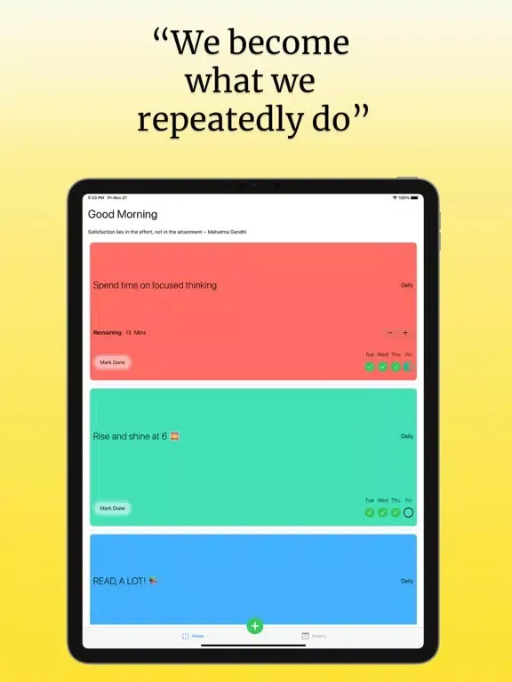 Daily Habit Planner & Tracker iPad  स्क्रीनशॉट
