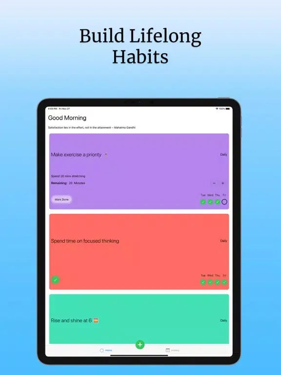 Daily Habit Planner & Tracker iPad  स्क्रीनशॉट