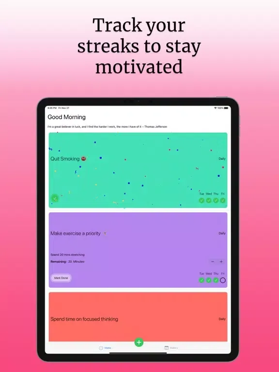 Daily Habit Planner & Tracker iPad  स्क्रीनशॉट