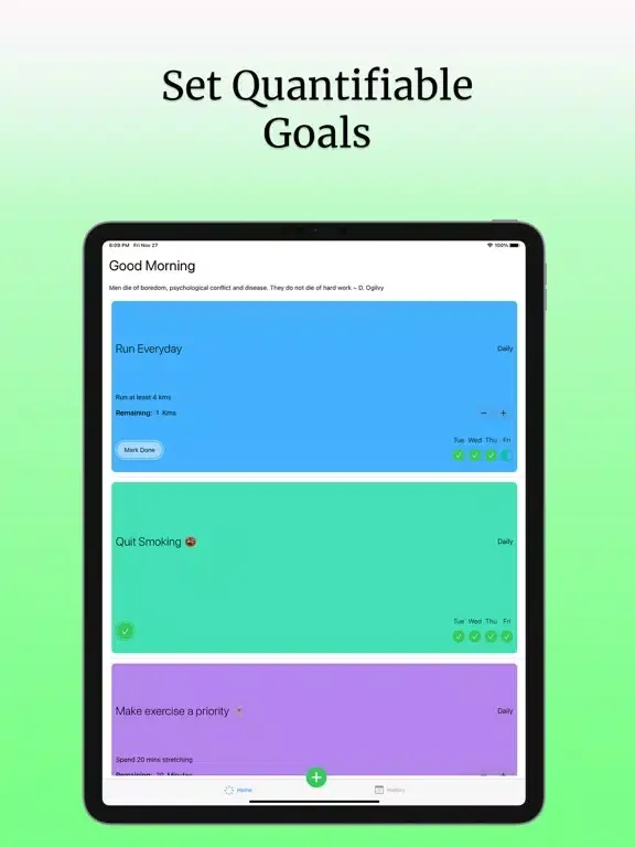 Daily Habit Planner & Tracker iPad  स्क्रीनशॉट