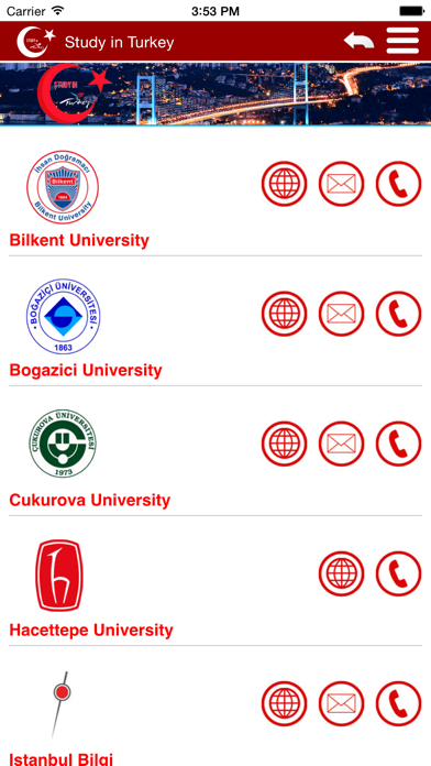 Universities in Turkey سکرین شاٹس