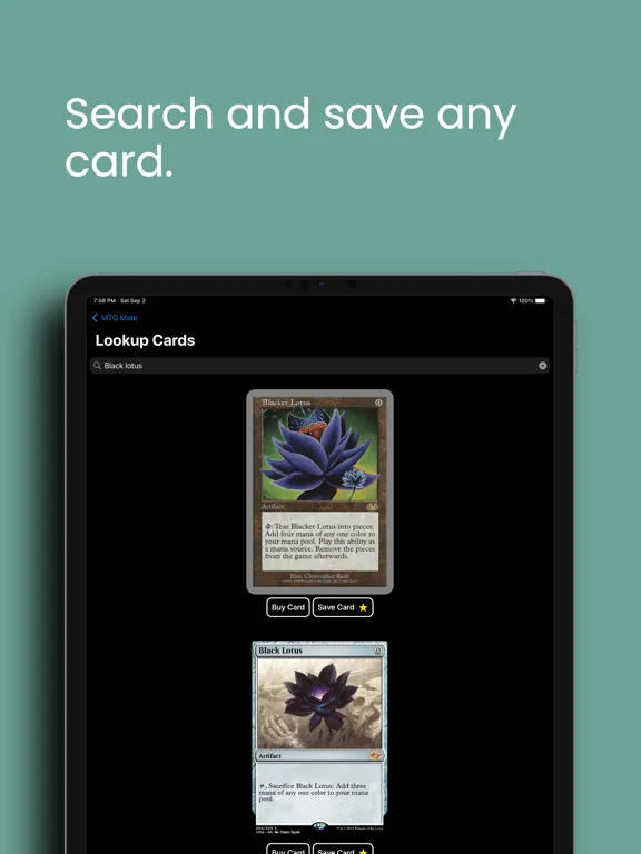 Tangkapan layar MTG Mate - Magic Life Counter iPad 