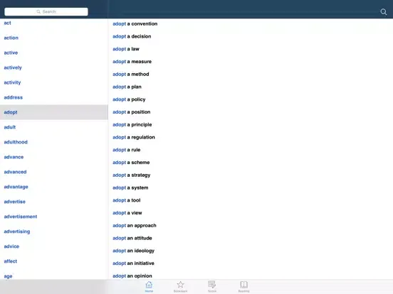 Capturas de tela do English Collocations In Use iPad 