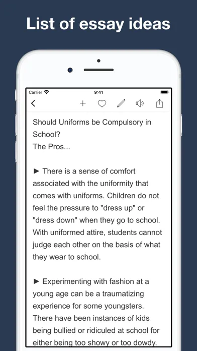 Screenshot di Essay writing materials