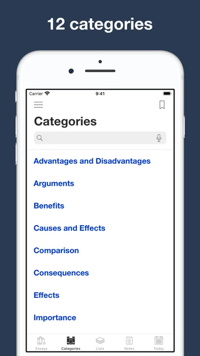 Screenshot di Essay writing materials