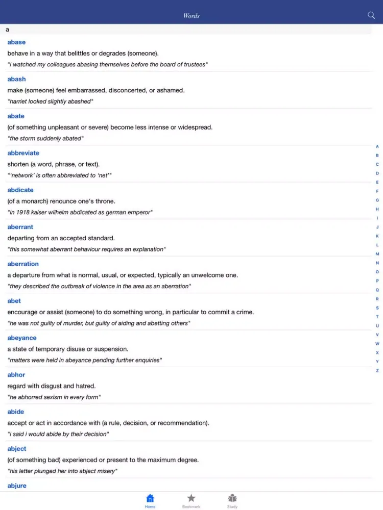 Ảnh chụp màn hình của Word list for GMAT - quiz, flashcard and match game iPad 