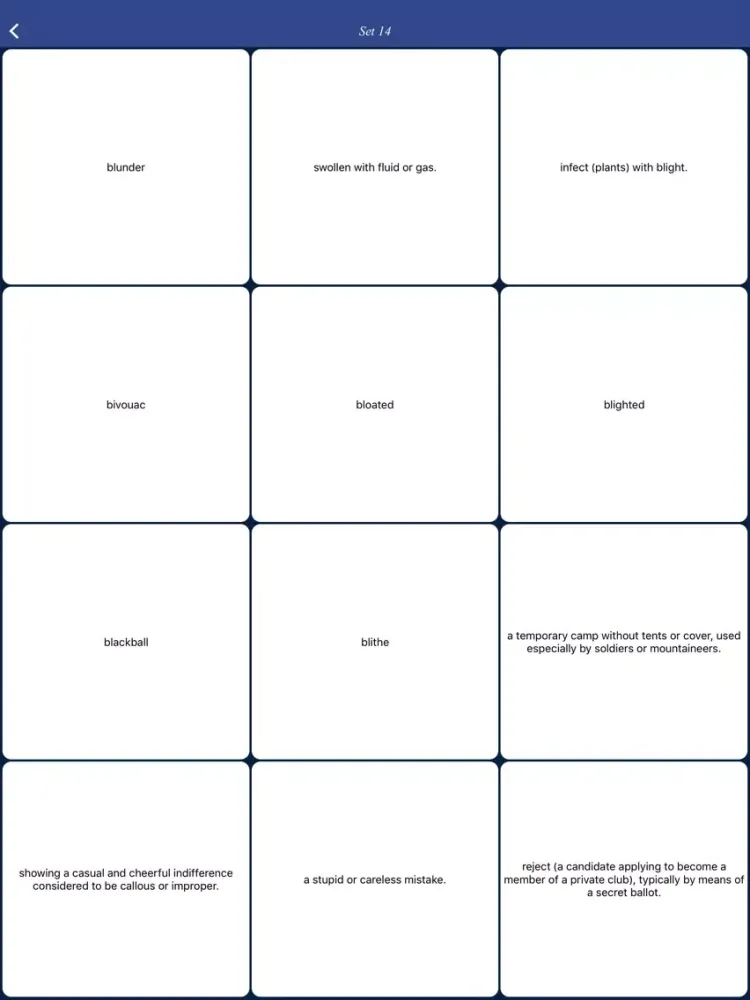 Ảnh chụp màn hình của Word list for GMAT - quiz, flashcard and match game iPad 