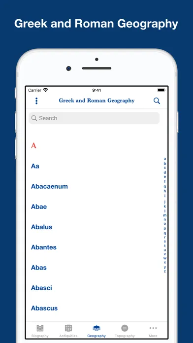 Tangkapan layar Greek and Roman Dictionaries