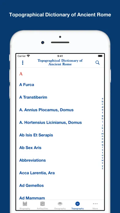 Tangkapan layar Greek and Roman Dictionaries