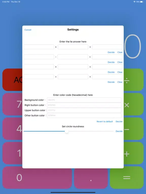 Tangkapan skrin Custom Calculator - make it! iPad 
