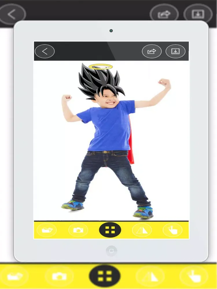 Super Saiyan Camera Suit : latest And New Photo Montage With Own Photo Or Camera pro iPad  스크린샷