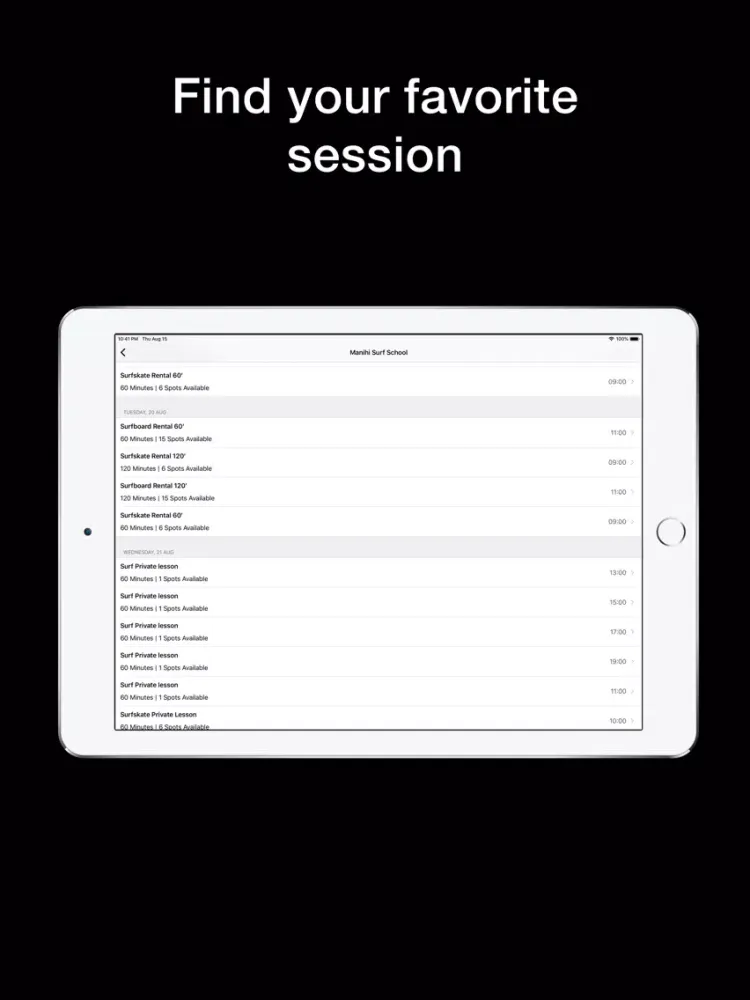 Скриншоты Sways - Book Gym & Sport Class iPad 