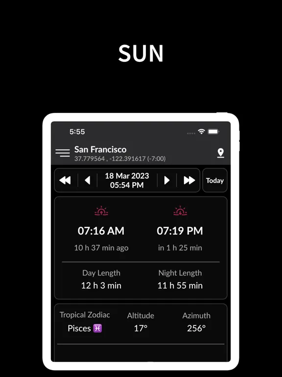 صور Sun Moon - Lunar Calendar iPad 