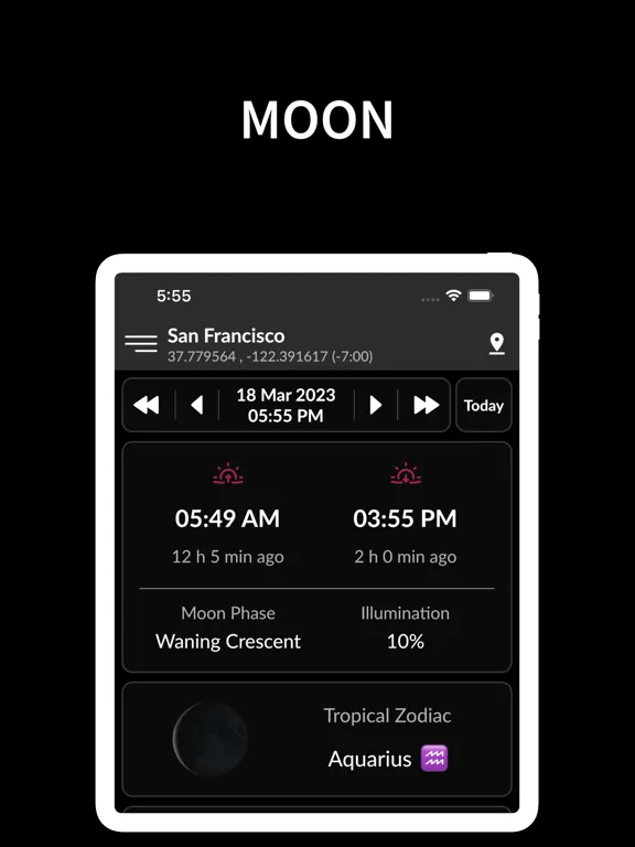 صور Sun Moon - Lunar Calendar iPad 