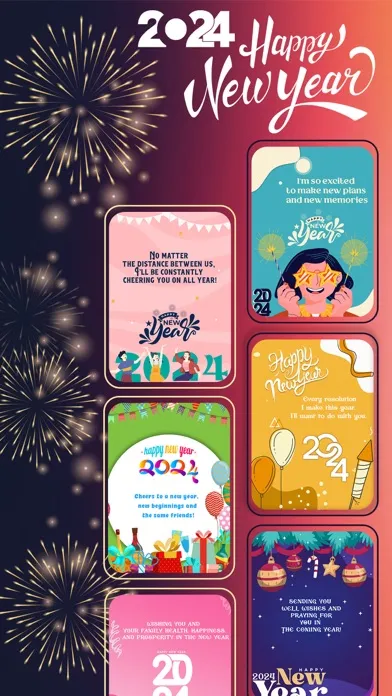 New year Greeting Cards 2024 স্ক্রিনশট