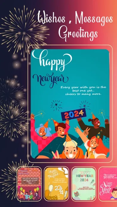 New year Greeting Cards 2024 স্ক্রিনশট