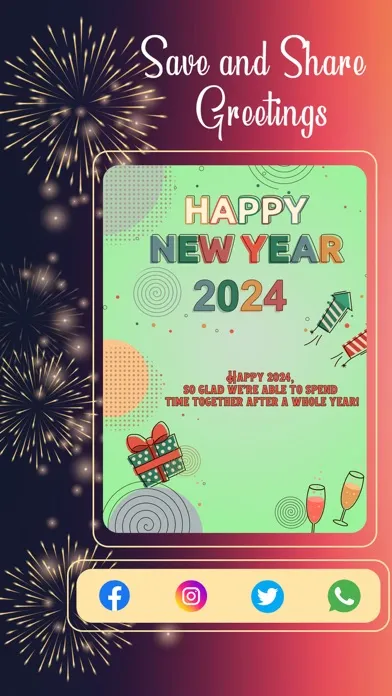 New year Greeting Cards 2024 স্ক্রিনশট