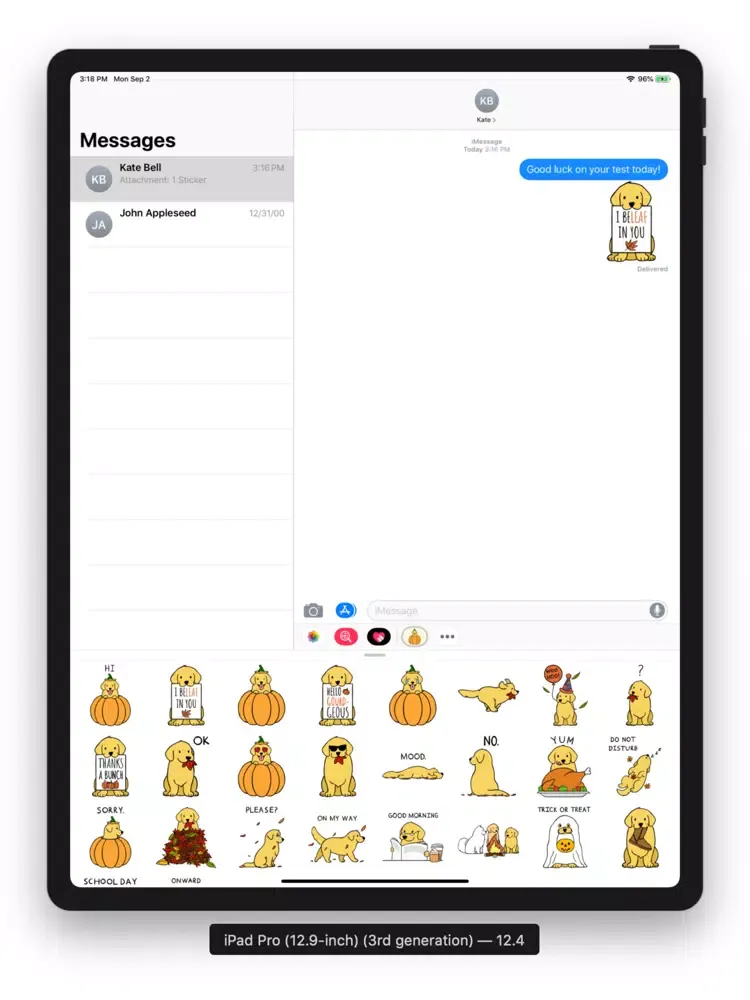 Sunny's Fall Stickers iPad  سکرین شاٹس