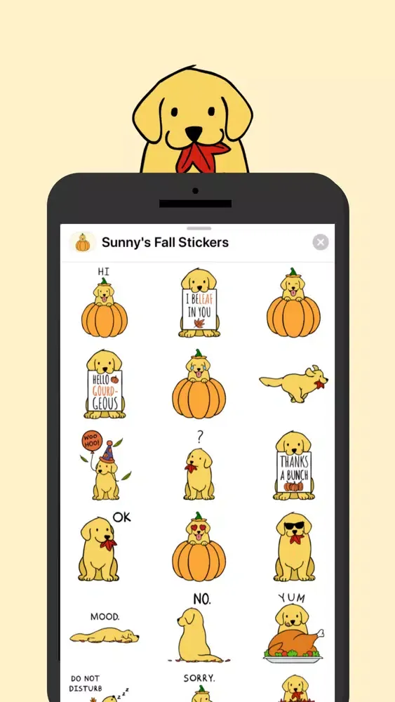 Sunny's Fall Stickers سکرین شاٹس