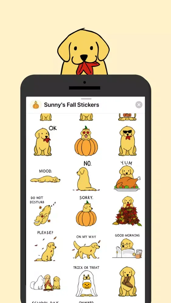 Sunny's Fall Stickers سکرین شاٹس