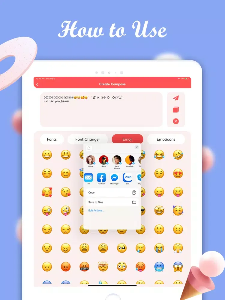 Paste Keyboard: Auto Copy Font iPad 应用截图