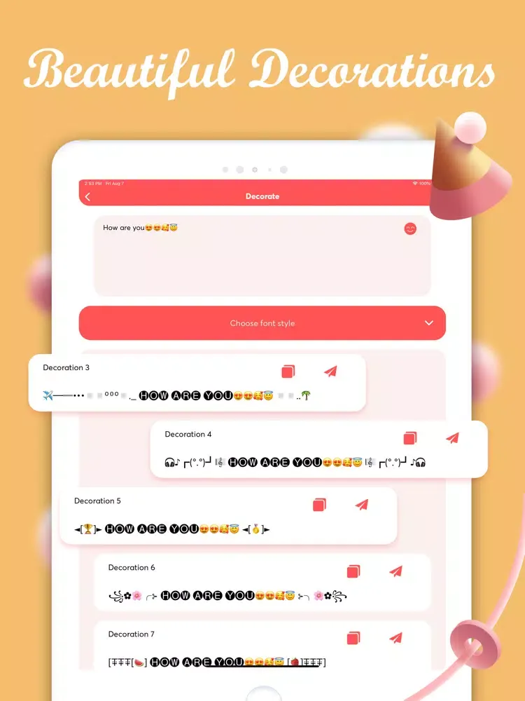 Paste Keyboard: Auto Copy Font iPad 应用截图