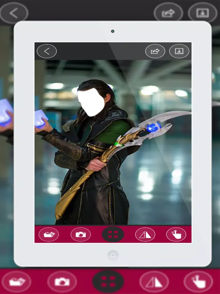 Screenshot di SuperHero Costplay Suit Maker- New Photo Montage With Own Photo Or Camera iPad 