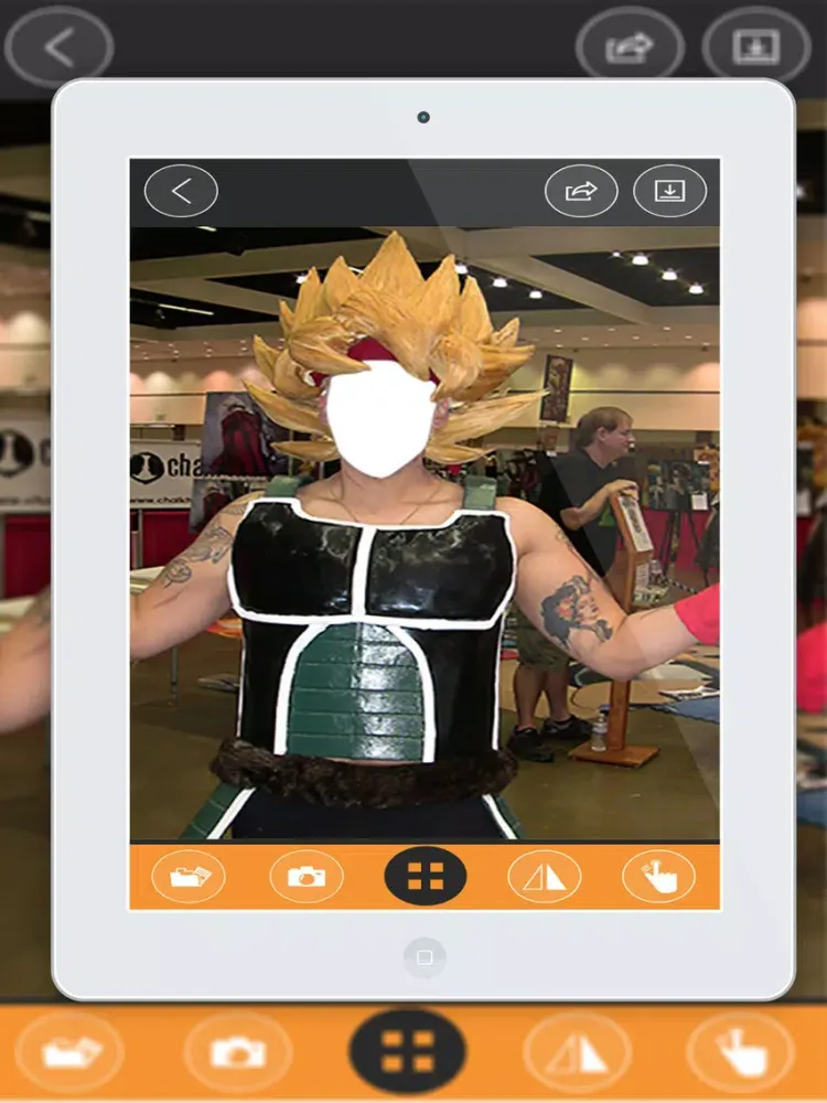 Capturas de pantalla de Super Saiyan Costplay Maker- New Photo Montage With Own Photo Or Camera iPad 