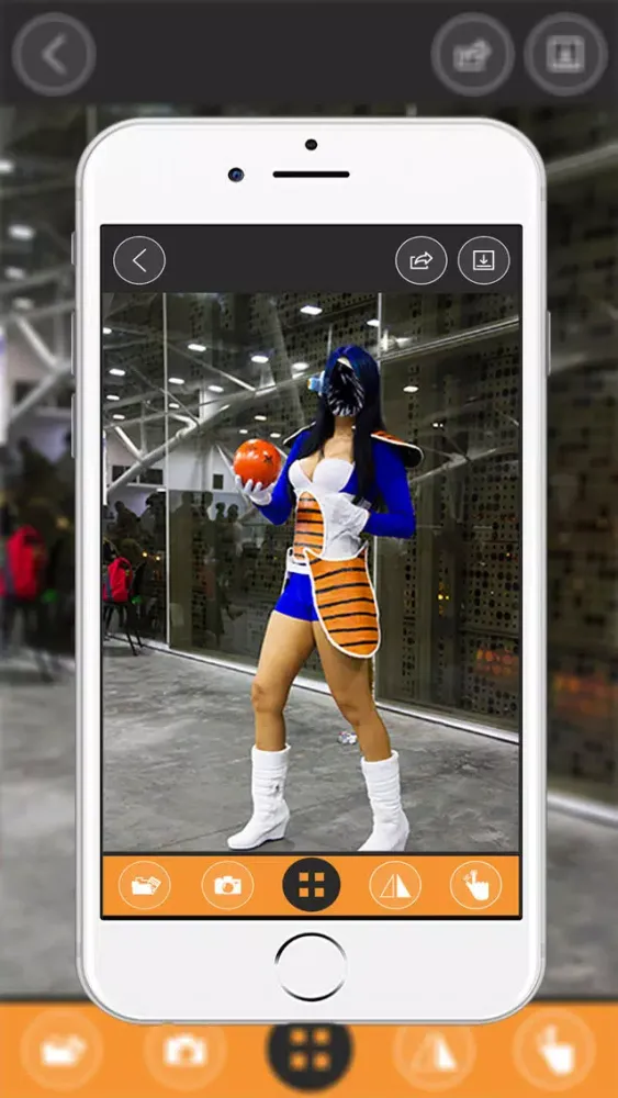 Capturas de pantalla de Super Saiyan Costplay Maker- New Photo Montage With Own Photo Or Camera