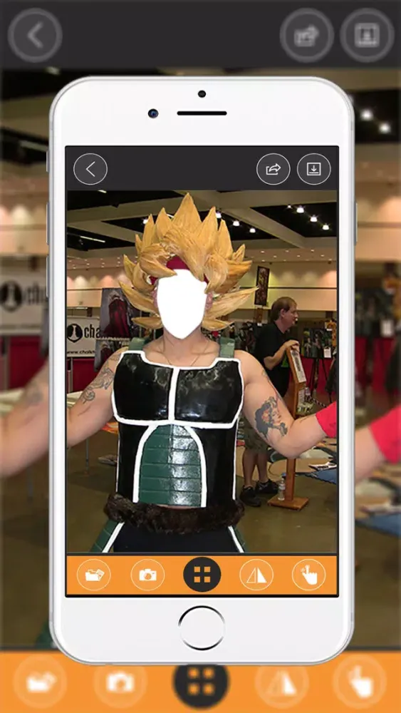 Capturas de pantalla de Super Saiyan Costplay Maker- New Photo Montage With Own Photo Or Camera