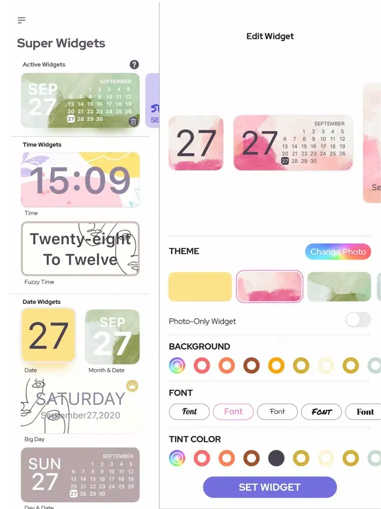 Color Widgets. iPad 應用截圖