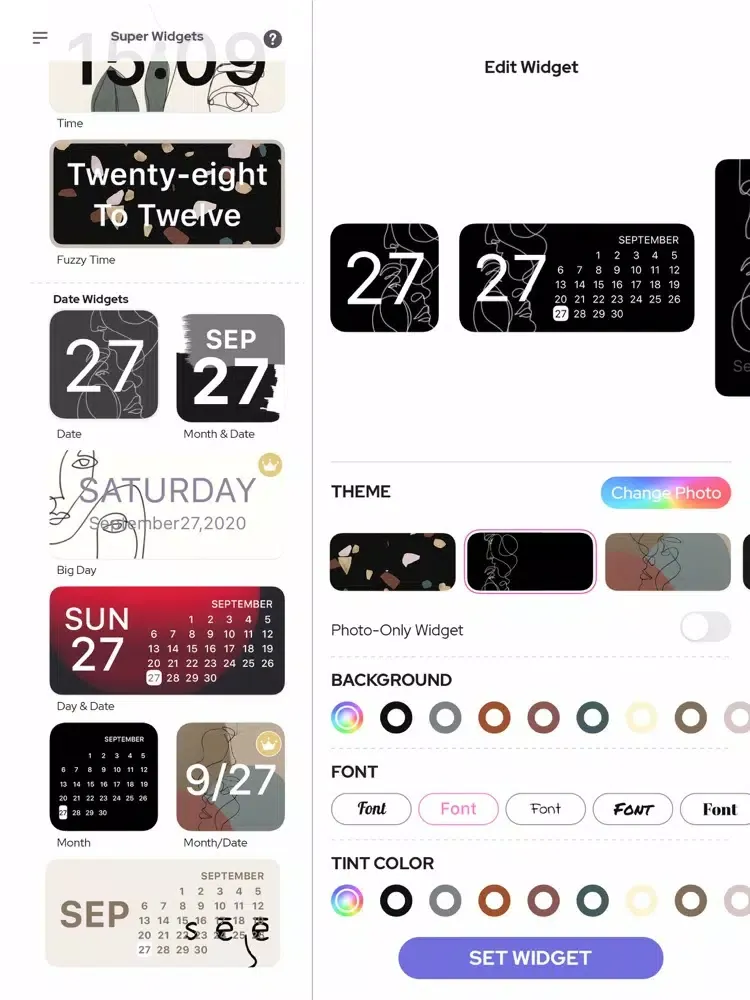 Color Widgets. iPad 應用截圖