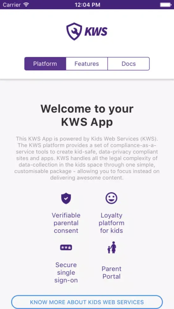KWS App Screenshots