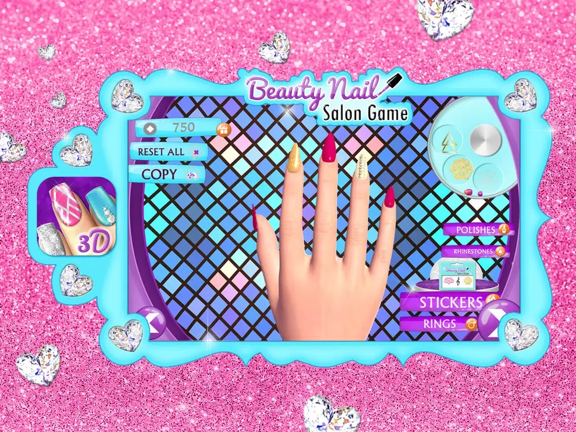Beauty Nail Design Game.s: Cute Art Makeover Salon iPad 应用截图
