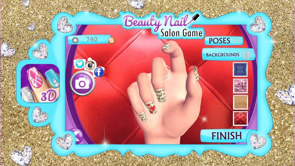 Beauty Nail Design Game.s: Cute Art Makeover Salon应用截图
