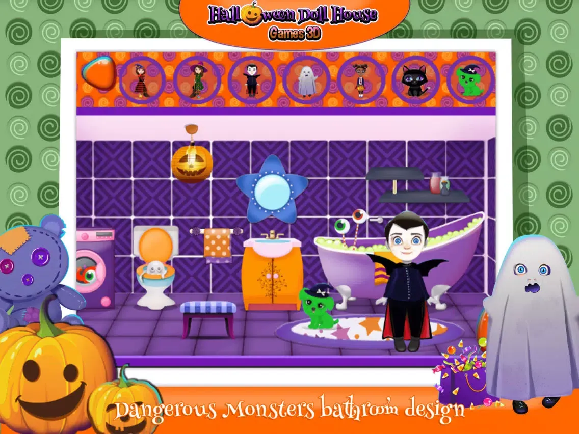ภาพหน้าจอของ Halloween Doll House Design: Decoration Game.s 3D iPad 