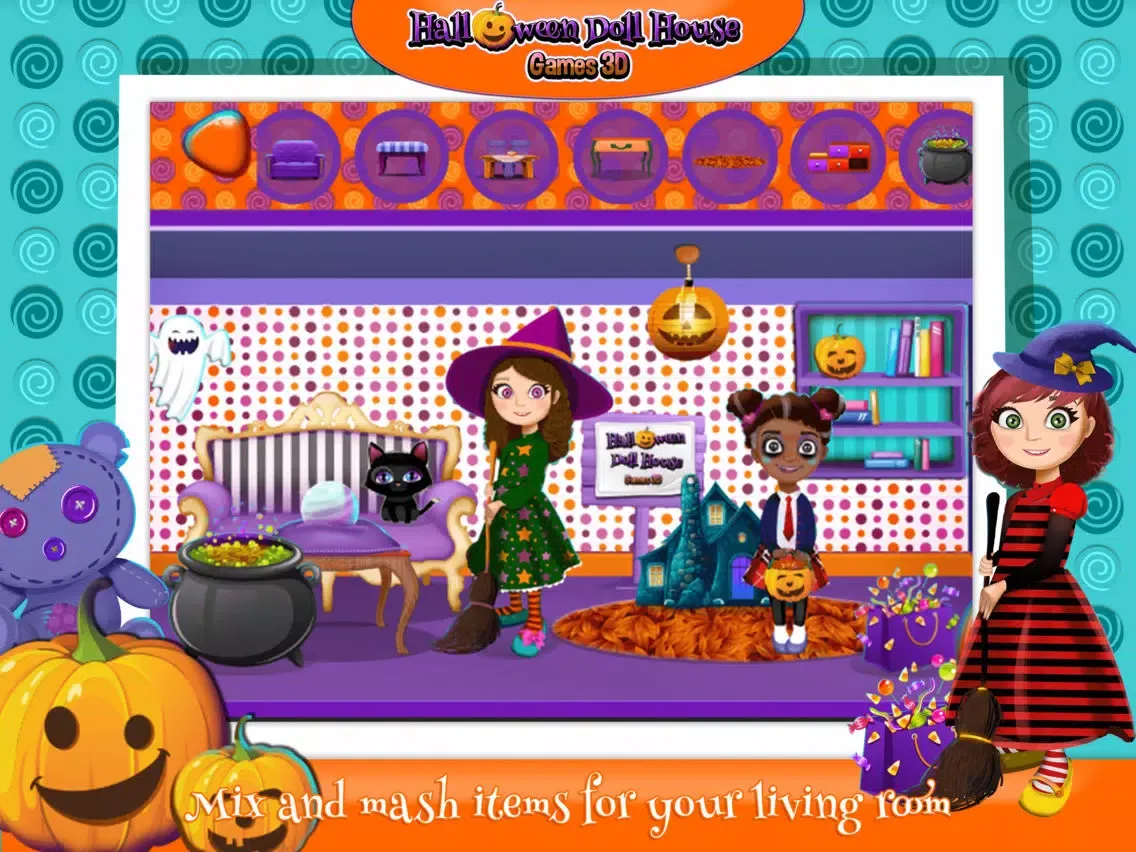 ภาพหน้าจอของ Halloween Doll House Design: Decoration Game.s 3D iPad 