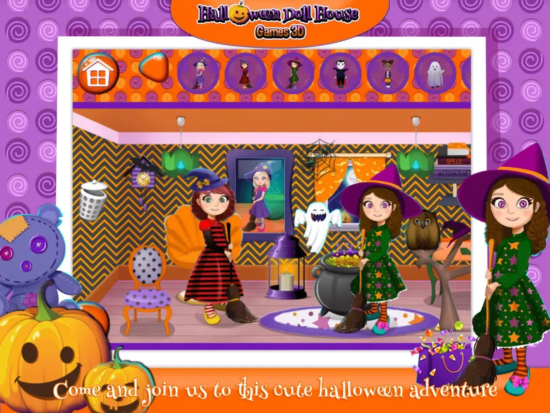 ภาพหน้าจอของ Halloween Doll House Design: Decoration Game.s 3D iPad 