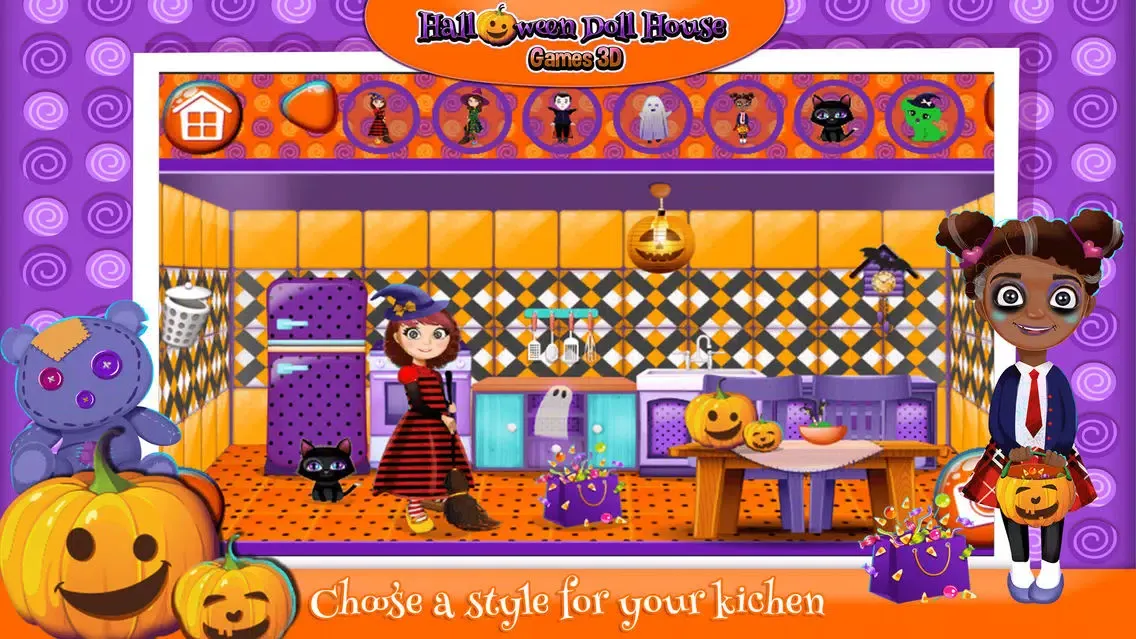 ภาพหน้าจอของ Halloween Doll House Design: Decoration Game.s 3D