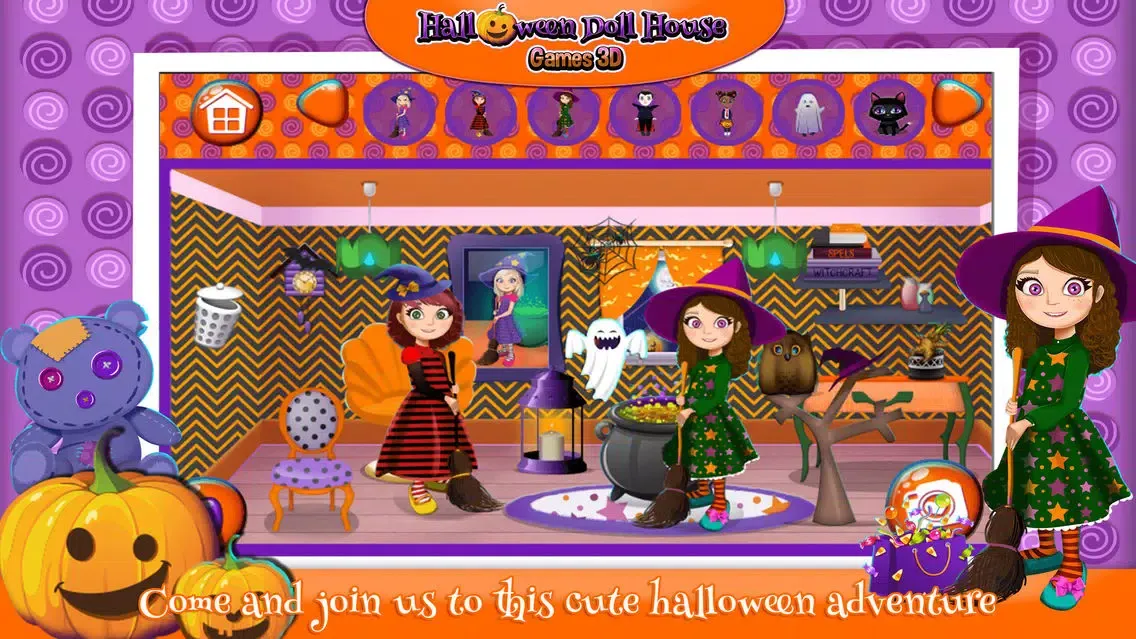 ภาพหน้าจอของ Halloween Doll House Design: Decoration Game.s 3D
