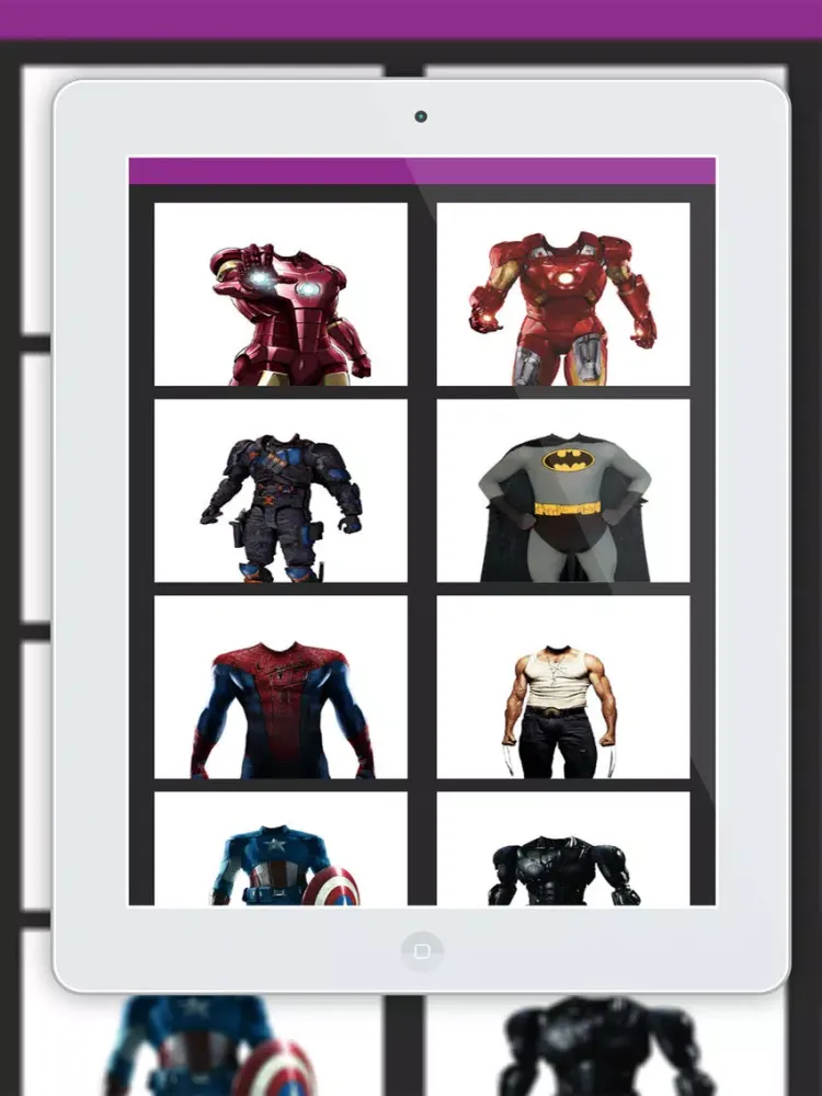 Superhero Costume Photo Editor iPad  Screenshots