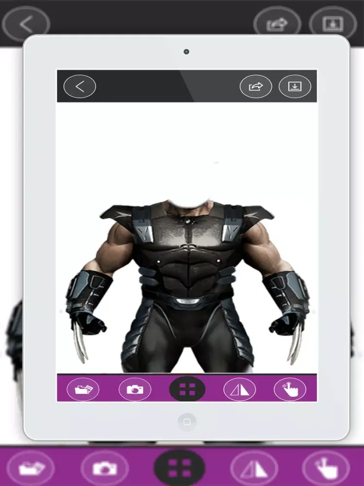 Superhero Costume Photo Editor iPad  Screenshots