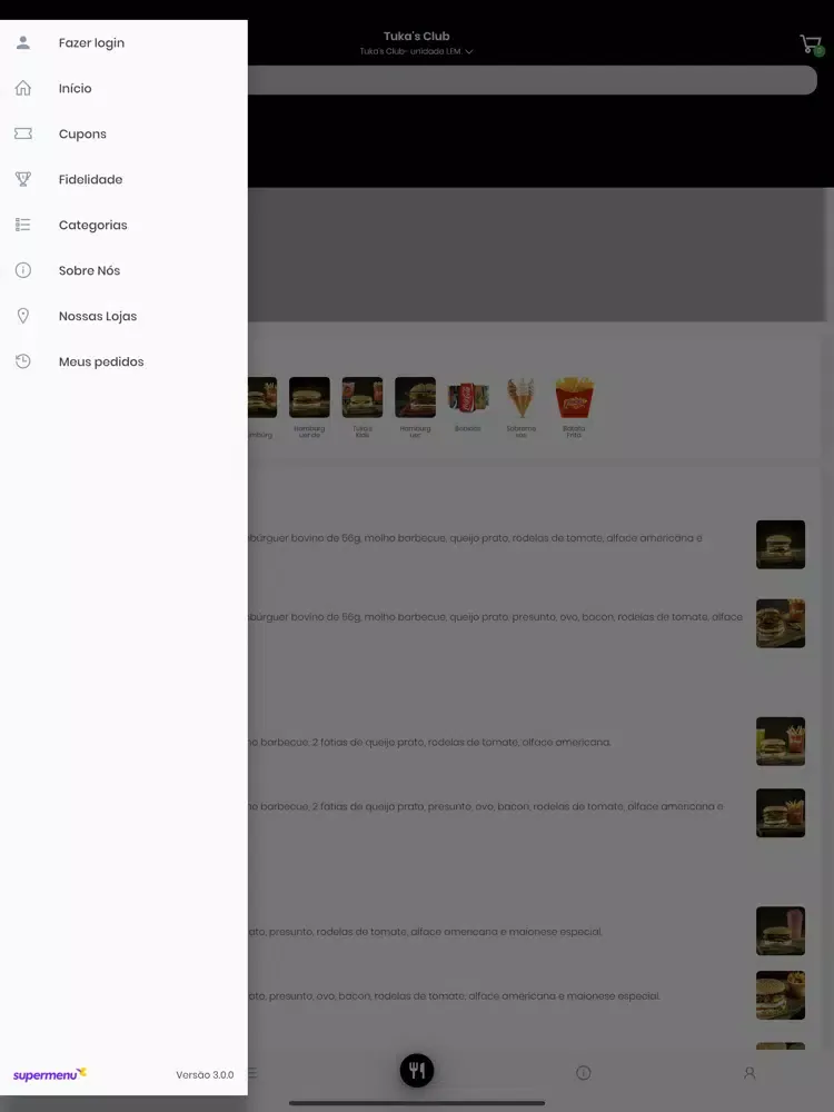 Tangkapan layar Tuka's Club iPad 