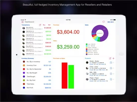 Goods Inventory Pro Retailer iPad  Screenshots