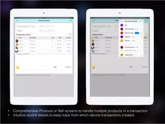Inventory Pro for Manufacturer iPad  Screenshots