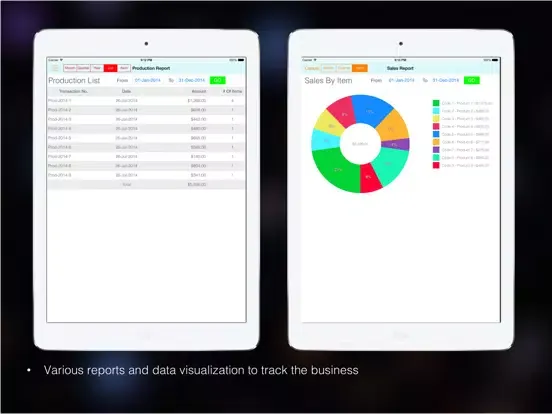 Inventory Pro for Manufacturer iPad  Screenshots
