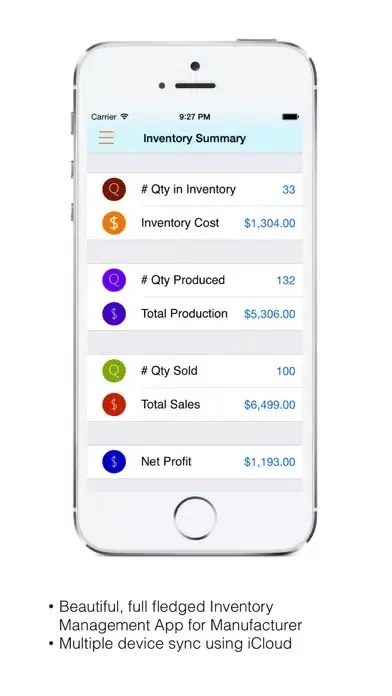 Inventory Pro for Manufacturer Screenshots