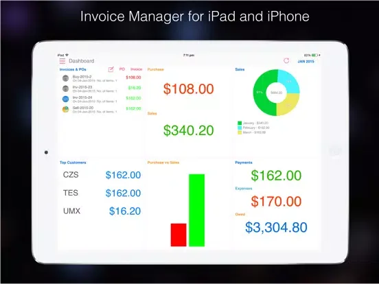 Invoice Tracker Email PDF iPad  স্ক্রিনশট